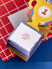 Blue Father's Day Pop Up Trophy Card - Image 2 of 4