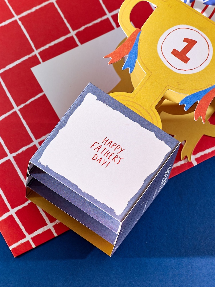 Blue Father's Day Pop Up Trophy Card - Image 2 of 4