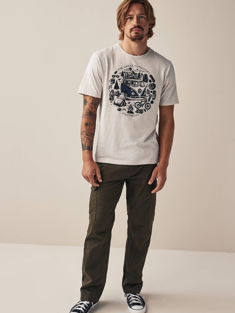 Ecru Cream Camping Volkswagen License T-Shirt - Image 2 of 7 Ecru Cream Camping Volkswagen License T-Shirt - Image 2 of 7