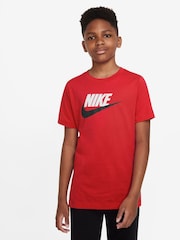 Nike Red/White 100% Cotton Futura Icon T-Shirt - Image 1 of 5