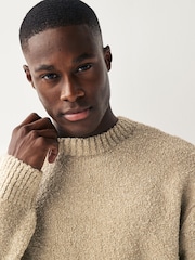Neutral Relaxed Boucle Crew Neck Jumper - Image 2 of 7