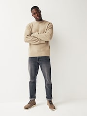 Neutral Relaxed Boucle Crew Neck Jumper - Image 3 of 7