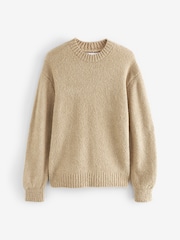 Neutral Relaxed Boucle Crew Neck Jumper - Image 5 of 7