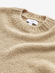 Neutral Relaxed Boucle Crew Neck Jumper - Image 7 of 7