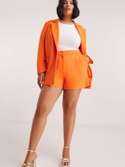 Simply Be Orange Tailored Bermuda Shorts - Image 3 of 5