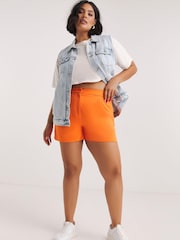 Simply Be Orange Tailored Bermuda Shorts - Image 4 of 5