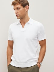 White Short Sleeve Trophy Polo Shirt - Image 1 of 7
