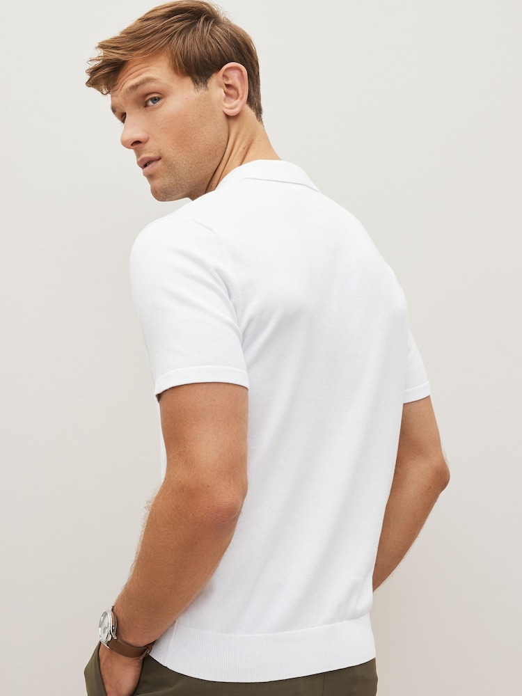White Short Sleeve Trophy Polo Shirt - Image 2 of 7
