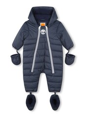 Timberland Baby Navy Logo Snowsuit - Image 1 of 2