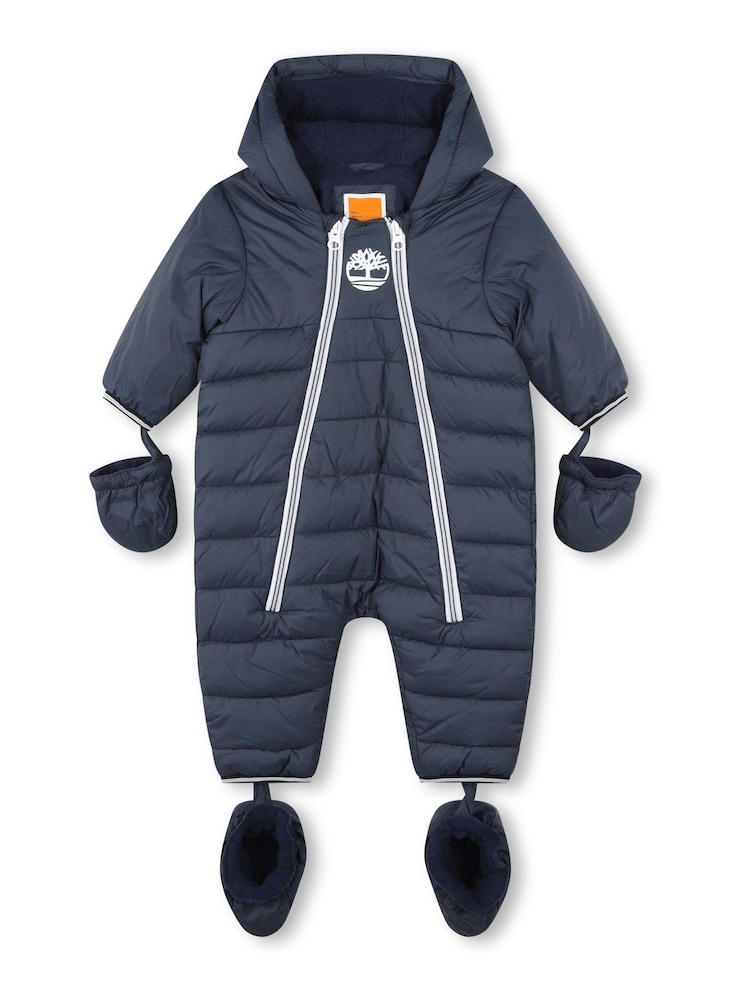 Timberland Baby Navy Logo Snowsuit - Image 1 of 2