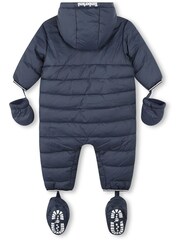 Timberland Baby Navy Logo Snowsuit - Image 2 of 2