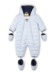 Timberland Baby Blue Logo Snowsuit - Image 1 of 2
