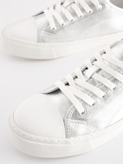 Silver Baseball Canvas Trainers - Image 5 of 7