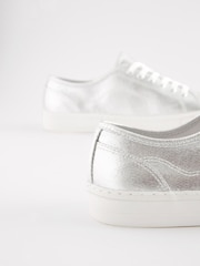 Silver Baseball Canvas Trainers - Image 6 of 7
