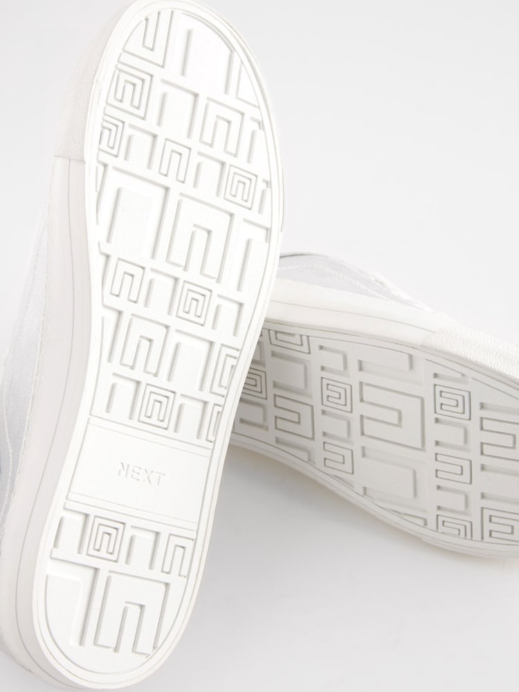 Silver Baseball Canvas Trainers - Image 7 of 7