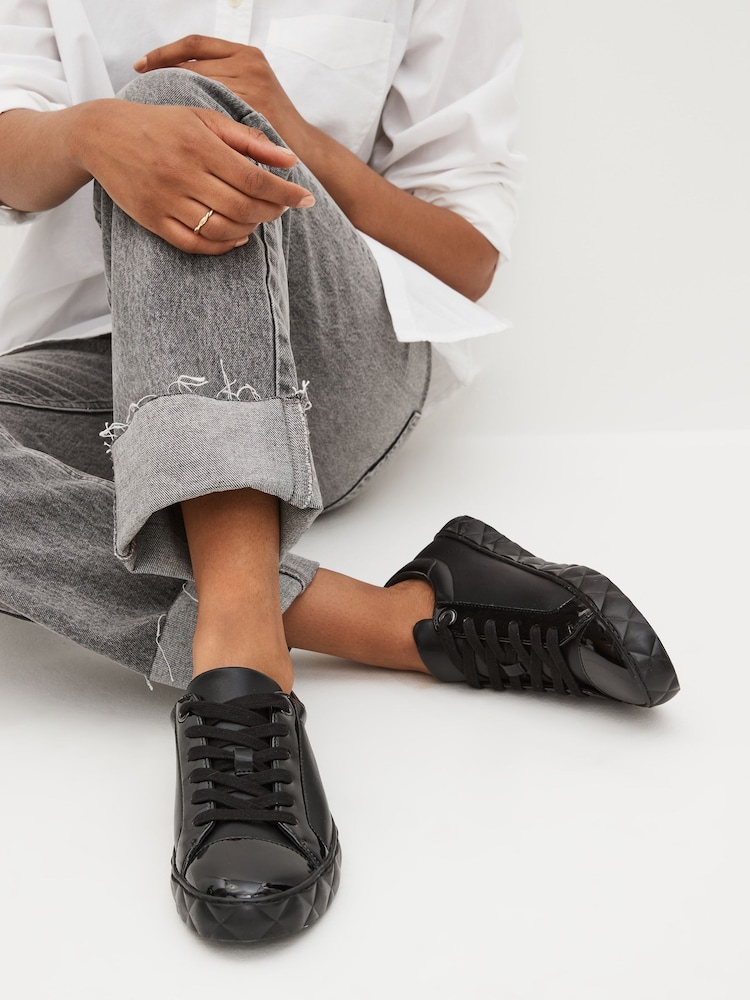 Black Forever Comfort® Quilted Sole Trainers - Image 1 of 7