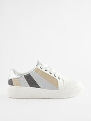 Metallic Forever Comfort® Lace Up Chunky Sole Trainers - Image 1 of 5