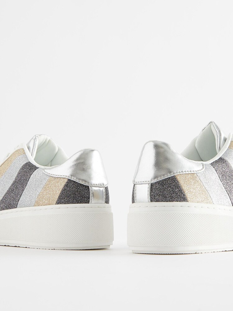 Metallic Forever Comfort® Lace Up Chunky Sole Trainers - Image 5 of 5