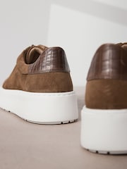 Светло-коричневый - Кожаные кроссовки на молнии На массивной подошве Signature Forever Comfort® - Изображение 7 из 8