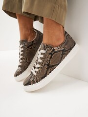 Brown Forever Comfort® Scallop Sole Detail Lace-Up Trainers - Image 2 of 7