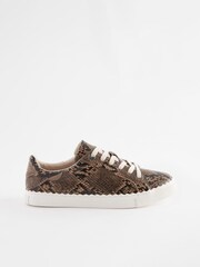 Brown Forever Comfort® Scallop Sole Detail Lace-Up Trainers - Image 4 of 7
