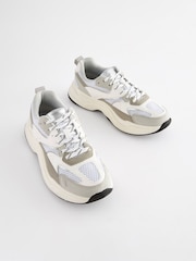 White Forever Comfort® Chunky Sole Lace Up Trainers - Image 2 of 9