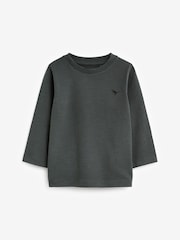 رمادي رمادي داكن - Long Sleeve Plain T-Shirt (3mths-7yrs) - صورة 1 من 2
