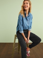 Mid Blue 100% Cotton Denim Shirt - Image 4 of 7