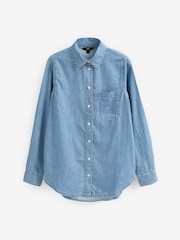 Mid Blue 100% Cotton Denim Shirt - Image 6 of 7