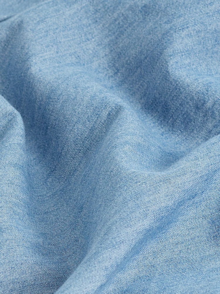 Mid Blue 100% Cotton Denim Shirt - Image 7 of 7