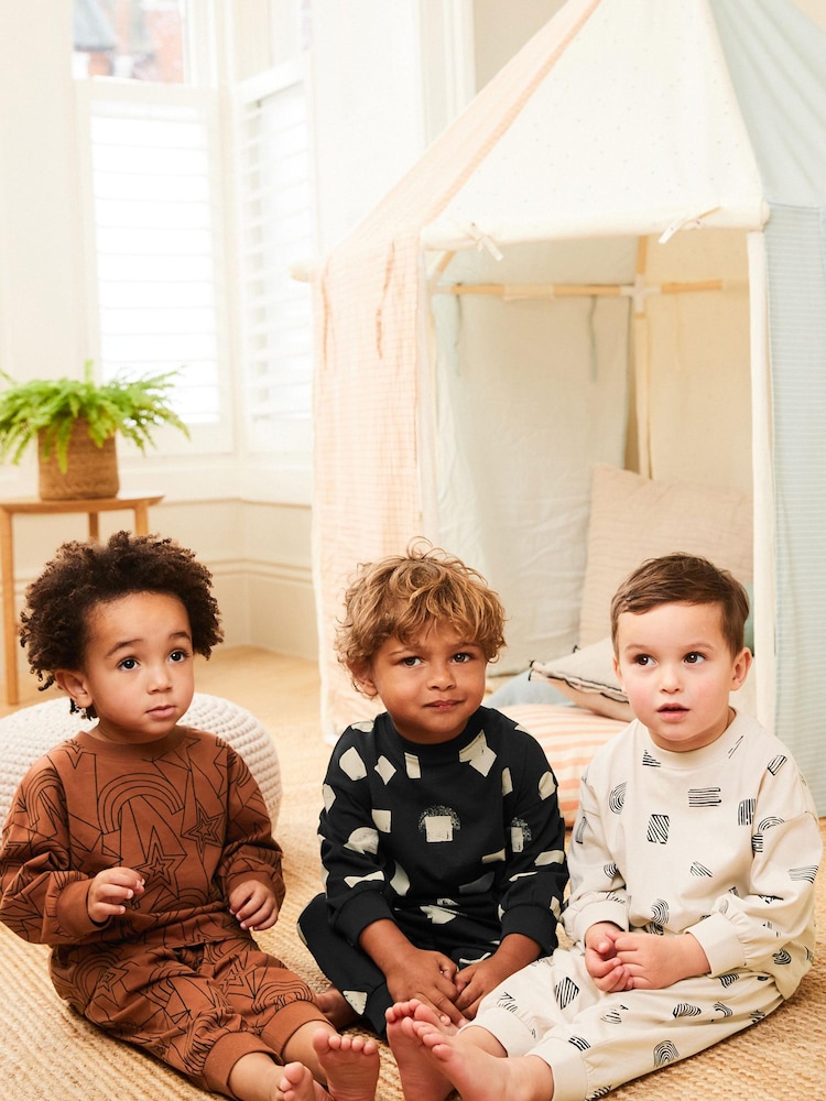Star Print Oversized Pyjamas 3 Pack (9mths-8yrs) - Image 2 of 7 Star Print Oversized Pyjamas 3 Pack (9mths-8yrs) - Image 2 of 7