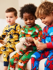 Bright Animal Print Snuggle Pyjamas 3 Pack (9mths-8yrs) - Image 1 of 3