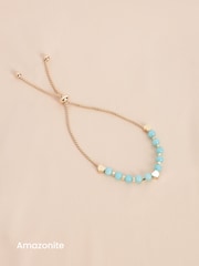 Gold Plated/Silver Plated Semi-Precious Stone Pully Bracelet - Image 2 of 7
