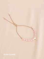 Gold Plated/Silver Plated Semi-Precious Stone Pully Bracelet - Image 4 of 7