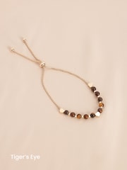 Gold Plated/Silver Plated Semi-Precious Stone Pully Bracelet - Image 5 of 7