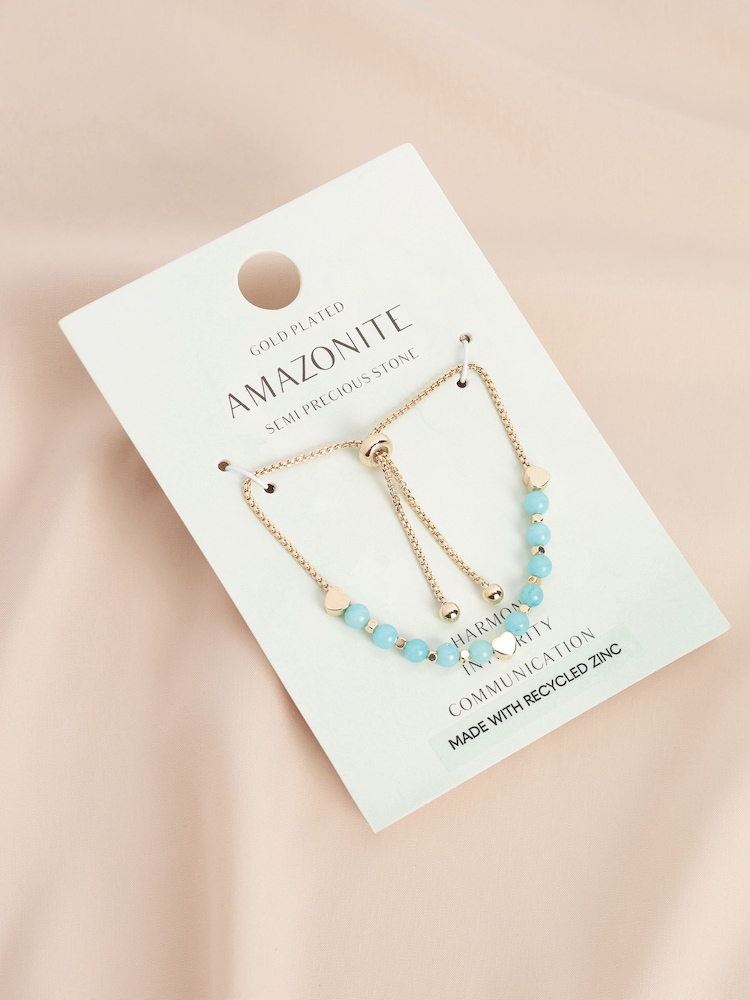 Gold Plated/Silver Plated Semi-Precious Stone Pully Bracelet - Image 7 of 7