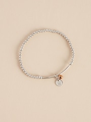 Sterling Silver Initial Heart Beaded Bracelet - Image 16 of 24