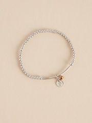 Sterling Silver Initial Heart Beaded Bracelet - Image 18 of 24