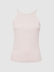 Reiss Pink Louisa Crew Neck Ribbed Cami Vest Top - Image 2 of 6