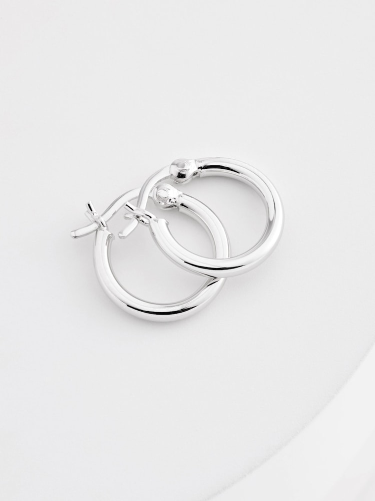 Sterling Silver Mini Hoop Earrings - Image 3 of 3