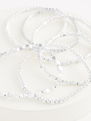 Silver Tone Sparkle Stretch Bracelets Pack - Image 3 of 3
