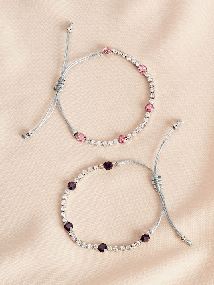 Posrebreno - Zapestnica s svetlečim elastičnim pasom iz cupchain birthstone - Slika 2 iz 15 Posrebreno - Zapestnica s svetlečim elastičnim pasom iz cupchain birthstone - Slika 2 iz 15