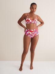 Phase Eight Orange Leaf Print Bikini Top - Image 3 of 6