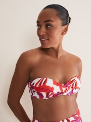 Phase Eight Orange Leaf Print Bikini Top - Image 4 of 6