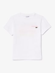 Lacoste Childrens Pastel Graphic Logo Back Print T-Shirt - Image 1 of 3