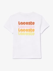 Lacoste Childrens Pastel Graphic Logo Back Print T-Shirt - Image 2 of 3