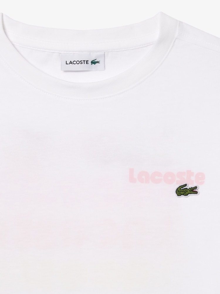 Lacoste Childrens Pastel Graphic Logo Back Print T-Shirt - Image 3 of 3