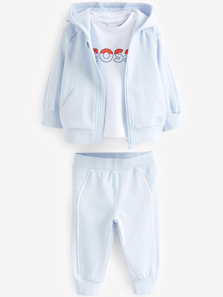 BOSS Blue Baby Pale 3 Piece Tracksuit Set - Image 1 of 2