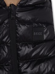 Veste veste BOSS réversible à logo marron et noir - Image 7 of 7