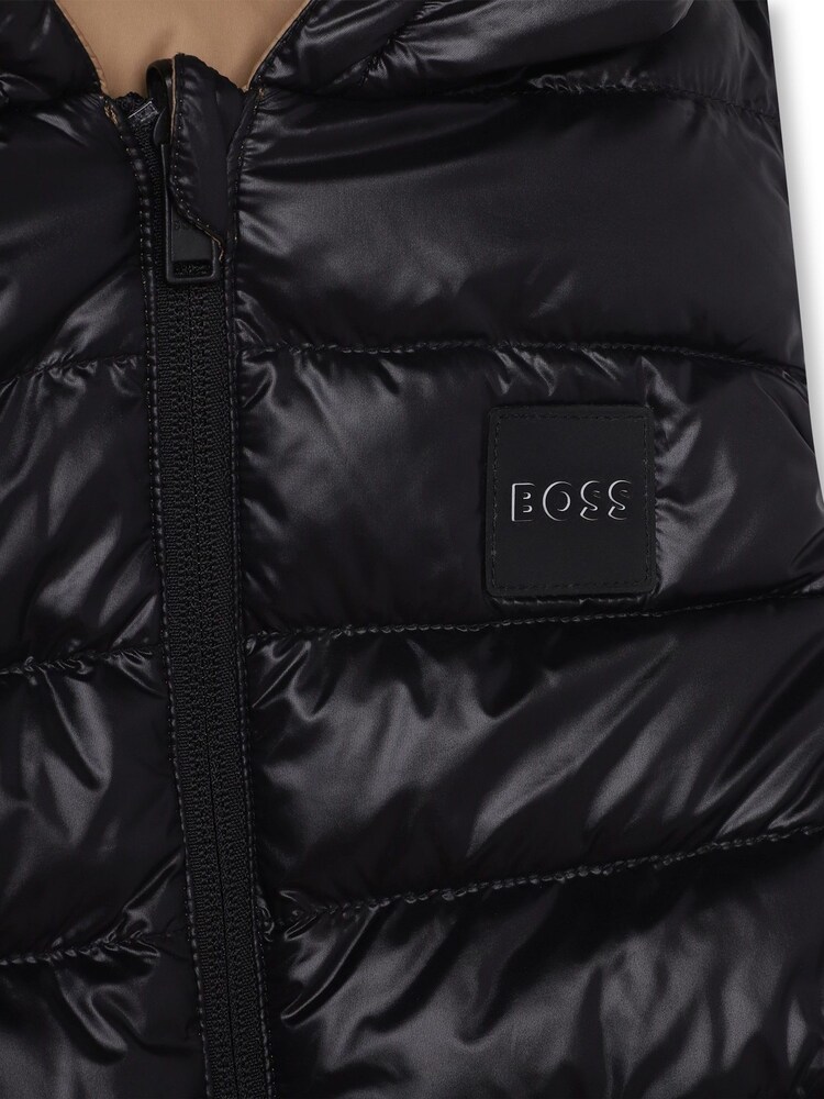 Veste veste BOSS réversible à logo marron et noir - Image 7 of 7